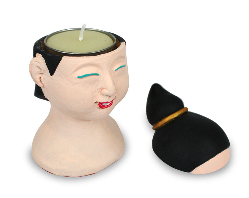 Little Heads candle holders - every one unique - farangshop-co