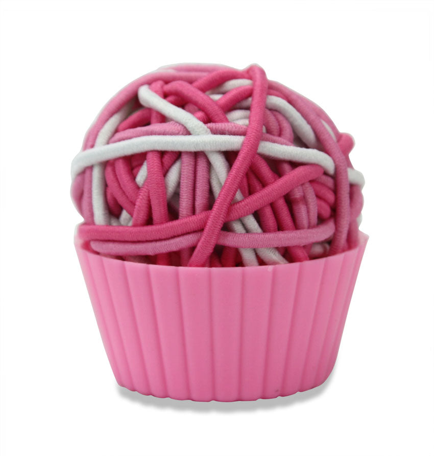 Cupcake Pack of 36 pieces of children&#39;s elasticated hairbands, Pink, by Moshi Moshi - farangshop-co