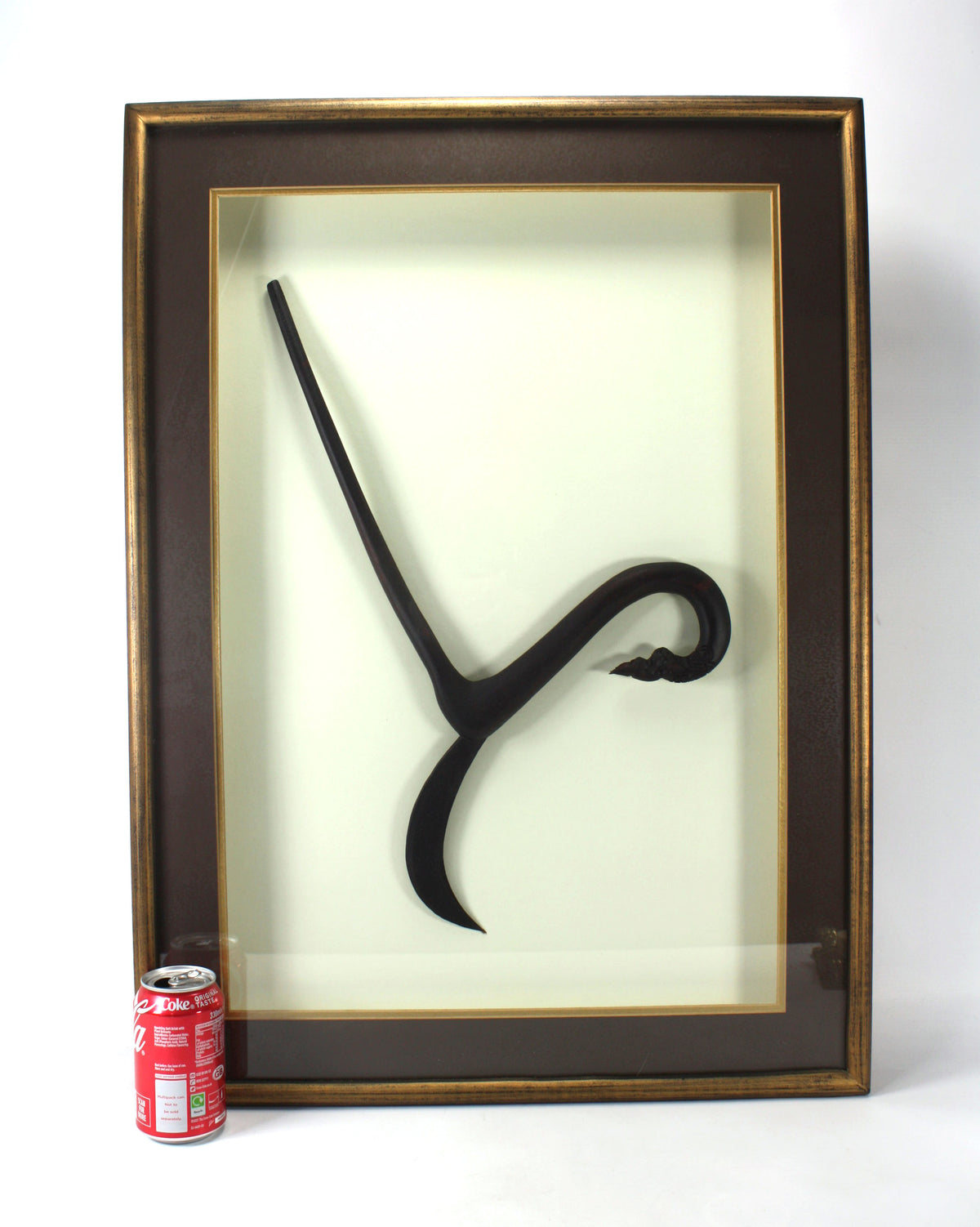Cambodian Rice Sickle, Framed Display, 76cm x 56cm. Pair available.