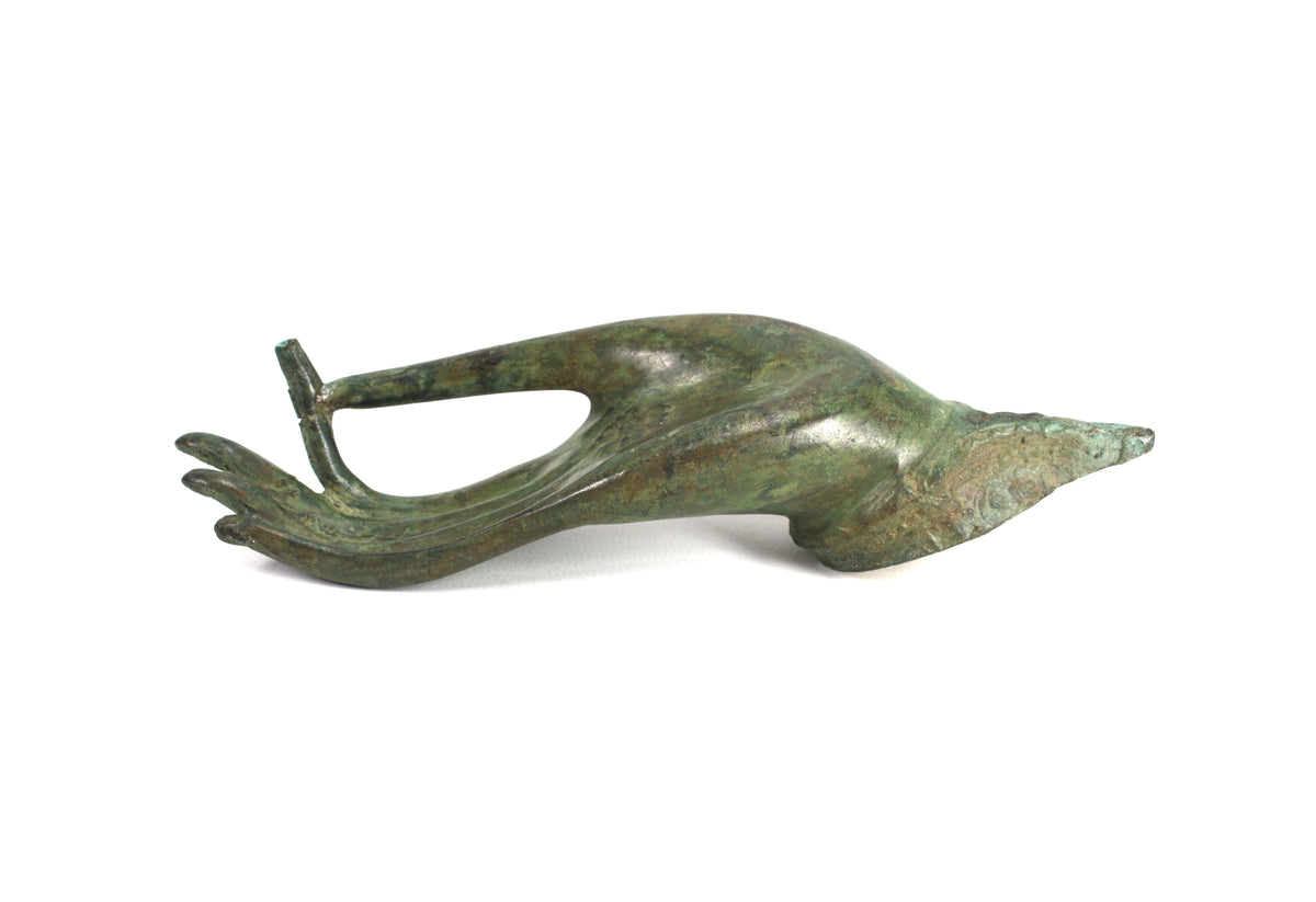 Unmounted Buddha Hand - Incense or Tealight Candle Holder - Small Bronze Metal 17.7cm