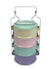 Colourful Thai Tiffin Pinto Food Carrier Lunch Set, 4 x 11cm, Mixed colours - farangshop-co
