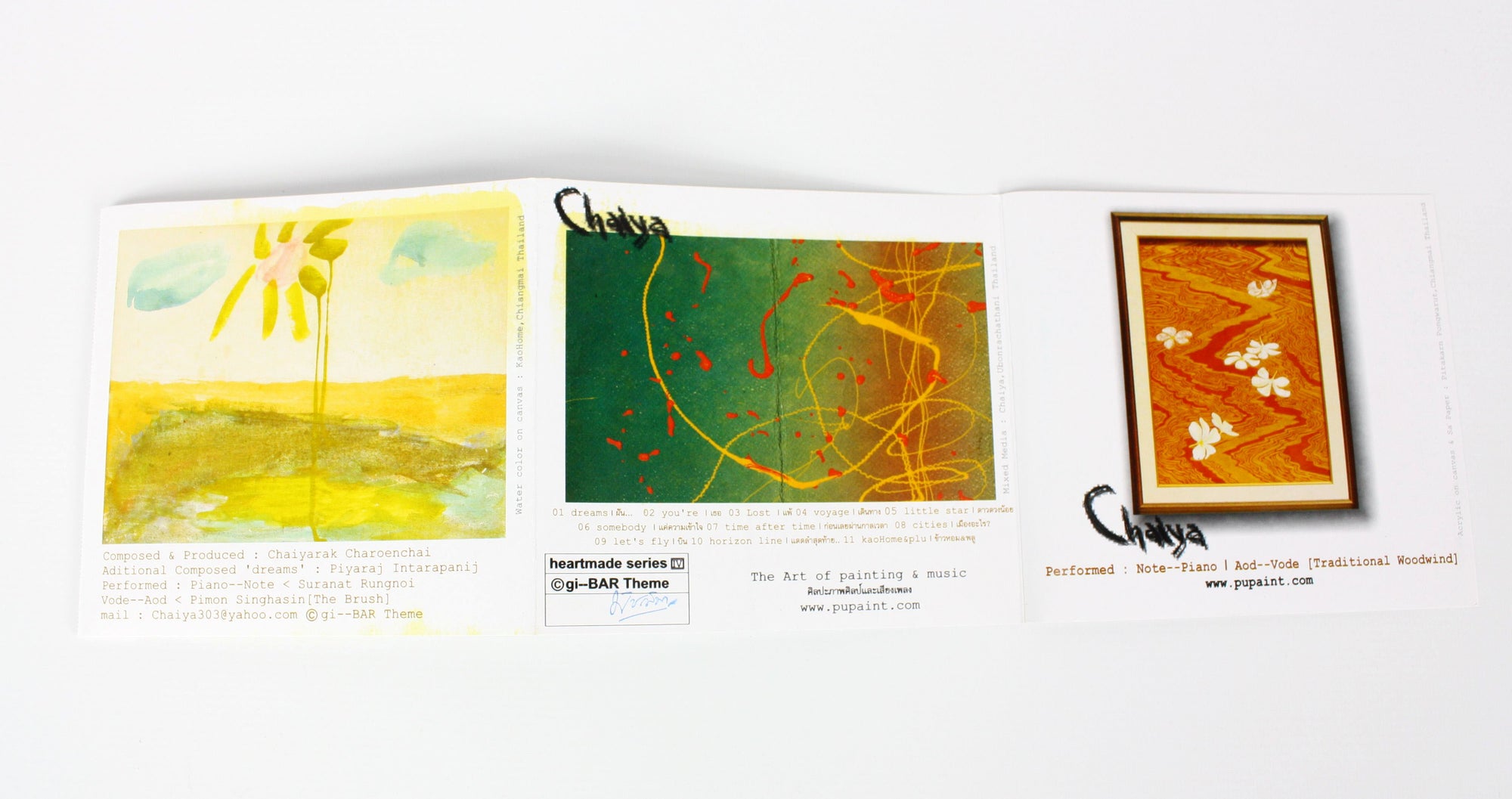 Chaiya, composed by Chaiyarak Charoenchai. CD. - farangshop-co