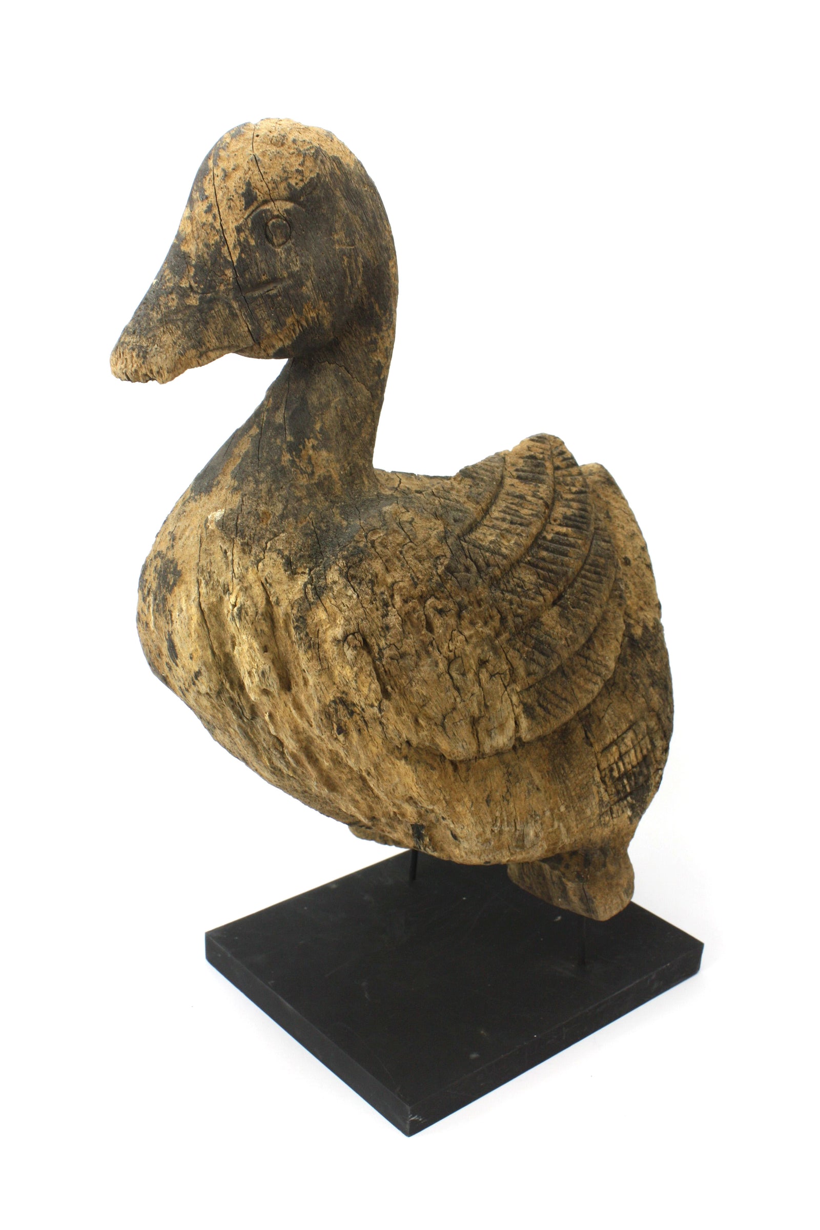 Old Thai Woodcarved Statue, Duck, 48cm high, TWDF04 - farangshop-co