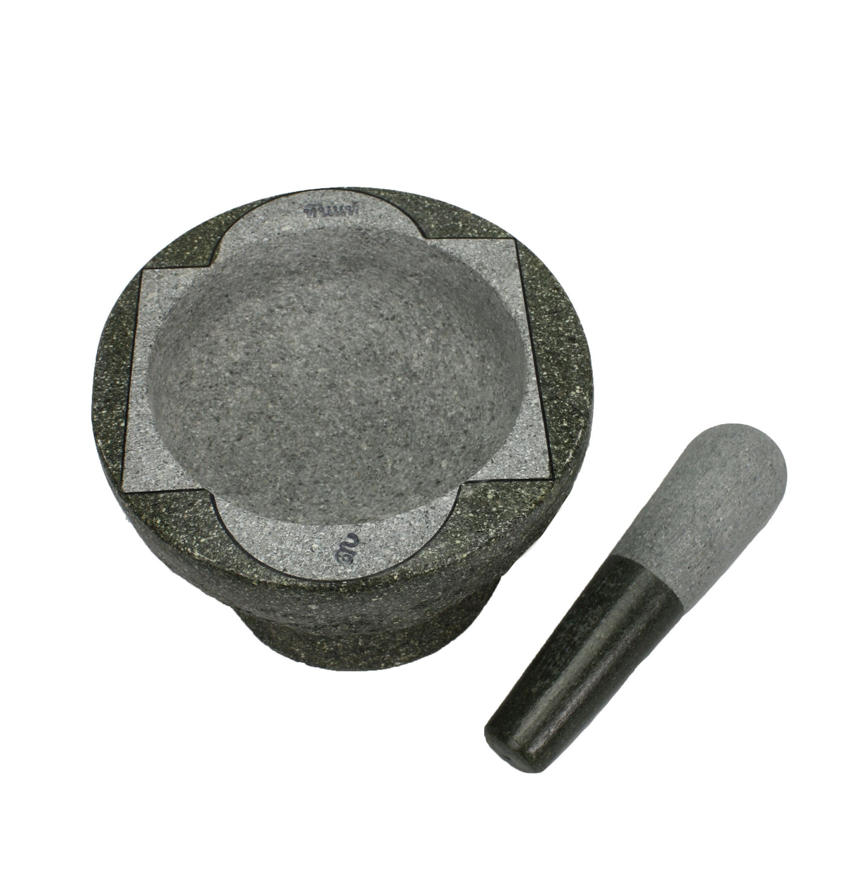 Thai Stone Mortar and Pestle, 7.5 inch size
