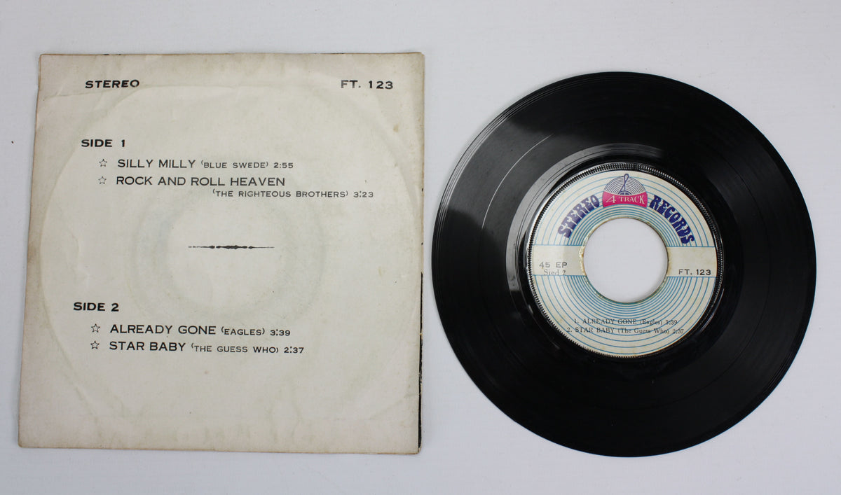 Rare Thai 7&quot; 45 EP: The Eagles, Righteous Brothers, Blue Suede, The Guess Who - farangshop-co