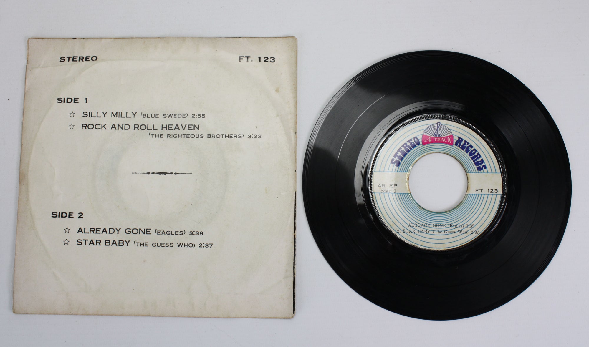 Rare Thai 7" 45 EP: The Eagles, Righteous Brothers, Blue Suede, The Guess Who - farangshop-co