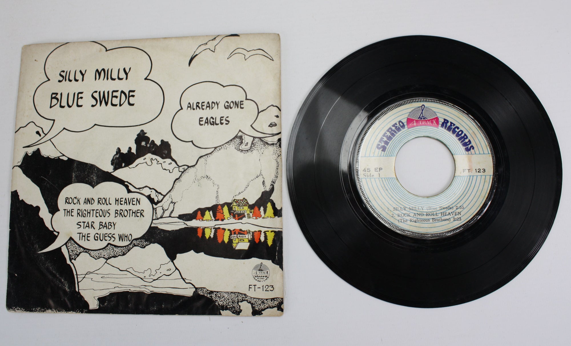 Rare Thai 7" 45 EP: The Eagles, Righteous Brothers, Blue Suede, The Guess Who - farangshop-co