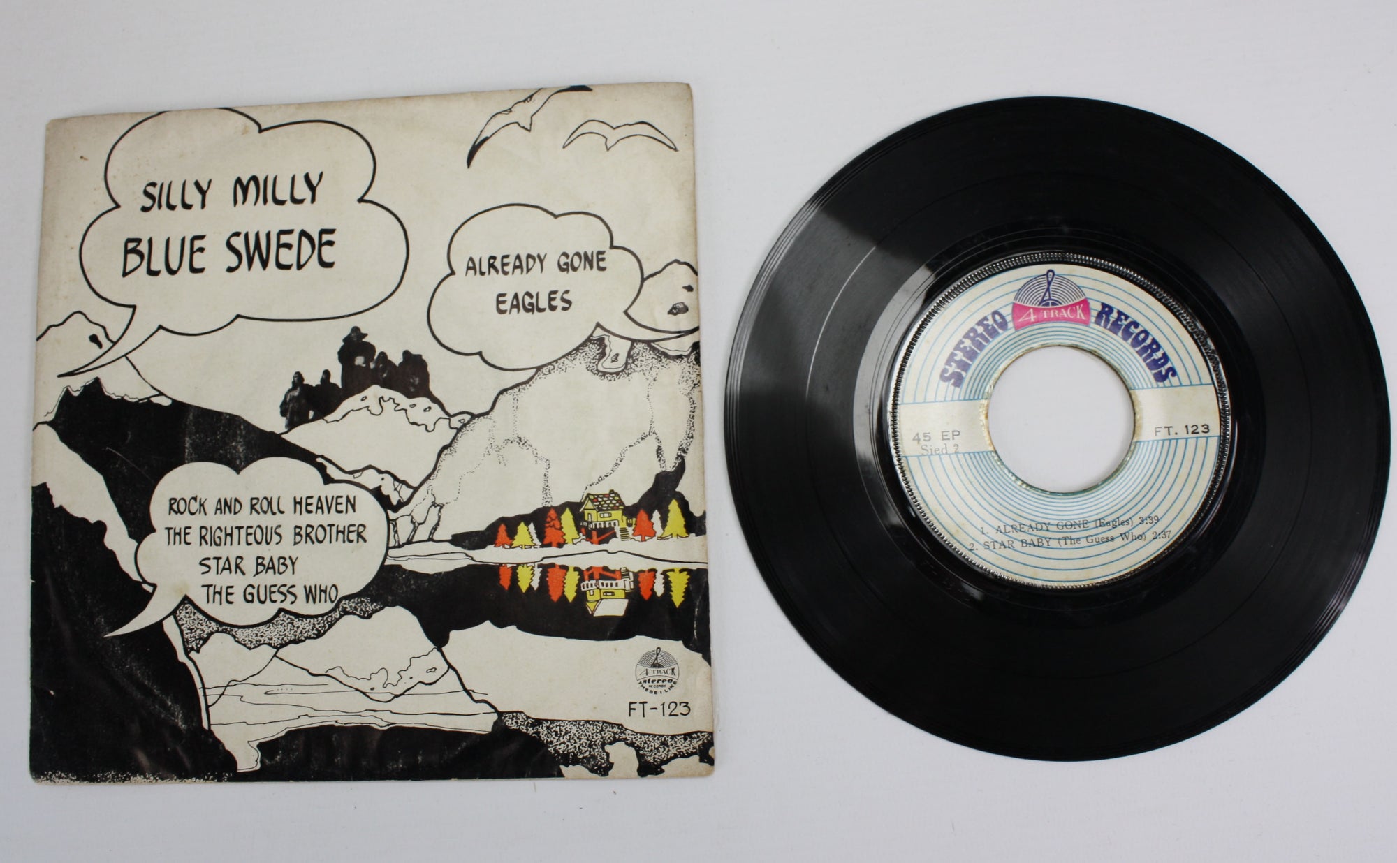Rare Thai 7" 45 EP: The Eagles, Righteous Brothers, Blue Suede, The Guess Who - farangshop-co