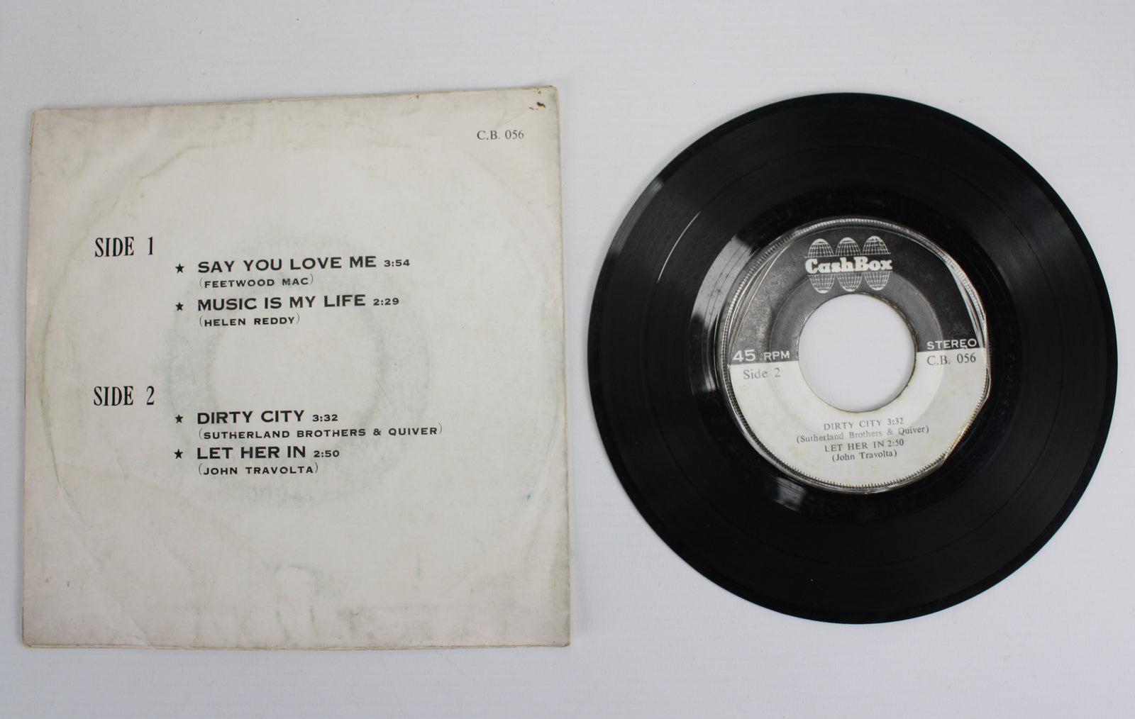 Rare Thai 7" 45 EP: Fleetwood Mac, Helen Reddy, Sutherland Brothers, John Travolta - farangshop-co