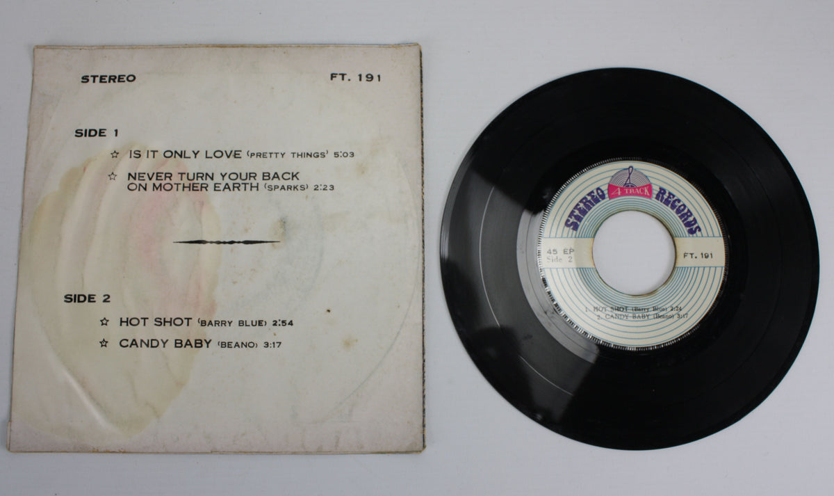 Rare Thai 7&quot; 45 EP: Sparks - Never Turn Your Back, Pretty Things, Barry Blue, Beano - farangshop-co