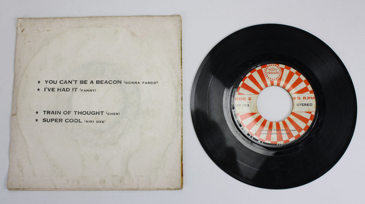 Rare Thai 7&quot; 45 EP: Cher Train of Thought, Half-Breed, Kiki Dee, Donna Fargo, Fanny - farangshop-co