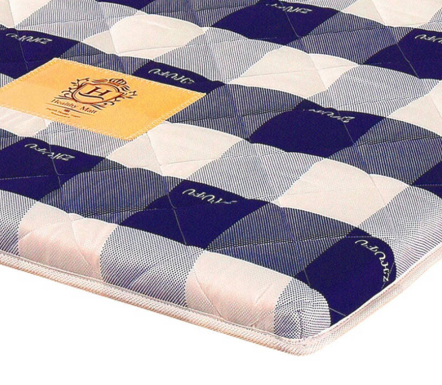 Thai Roll Mattress, Spare Bed, Blue Check Pattern, 198cm x 92cm. - farangshop-co