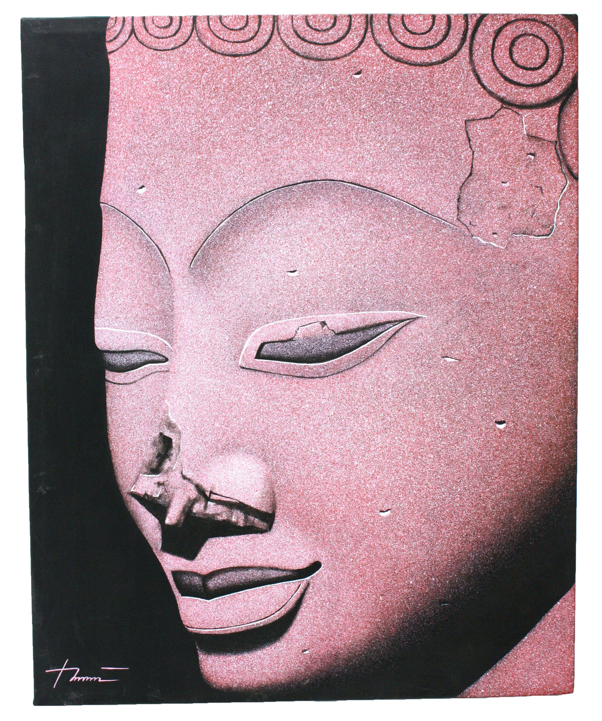 Selection of Original Thai Buddha Paintings on Canvas to choose from, 50cm x 40cm - farangshop-co