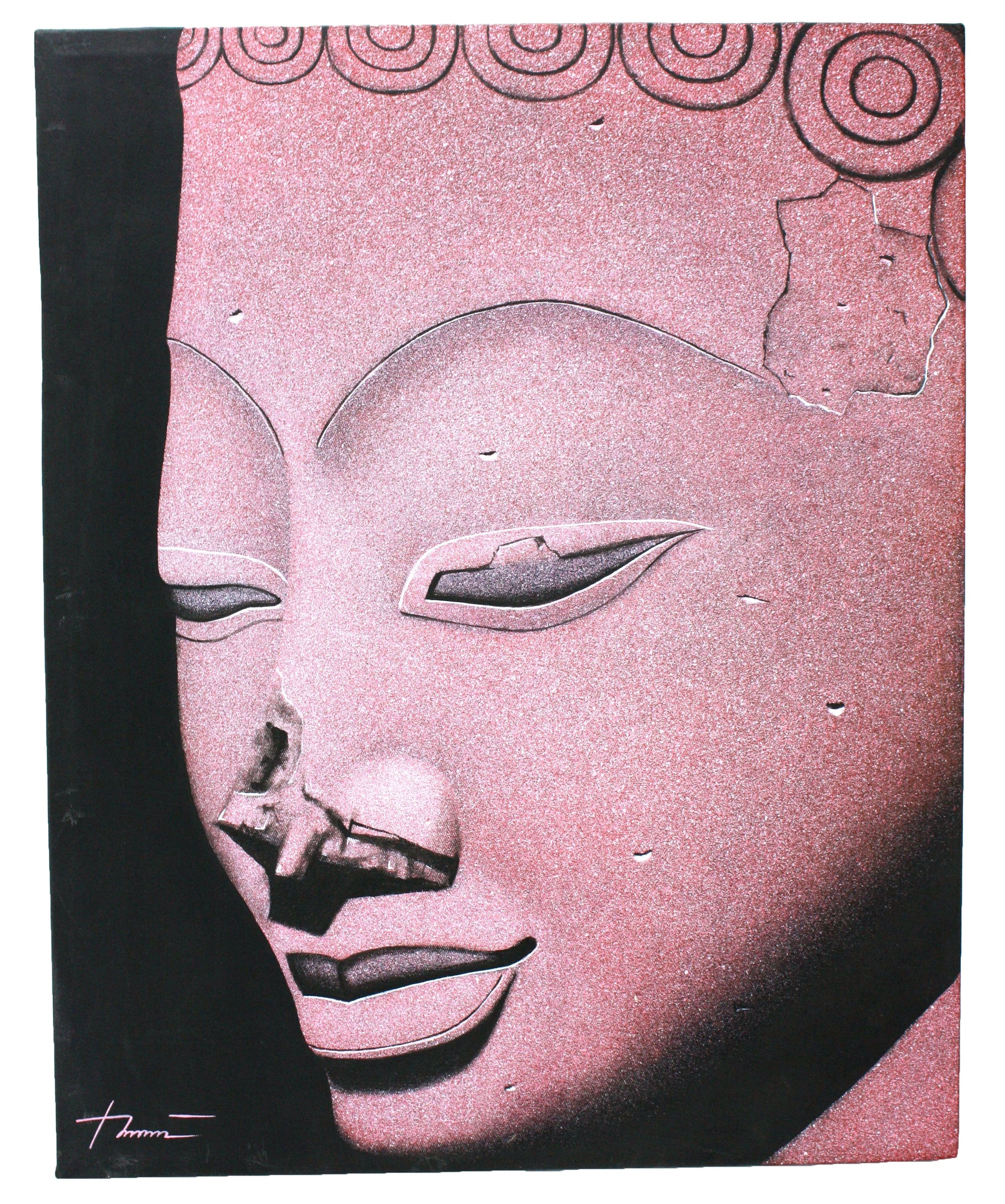 Selection of Original Thai Buddha Paintings on Canvas to choose from, 50cm x 40cm - farangshop-co