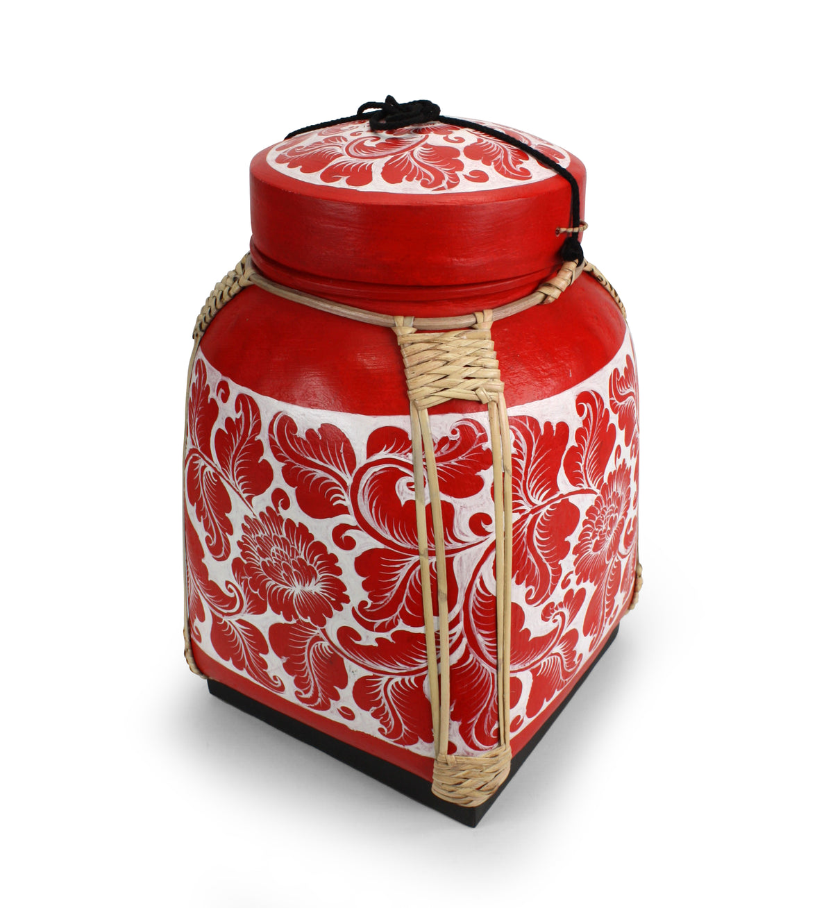 XL Rice seed box - Extra Large Lacquered Bamboo Basket, 46cm high, RDWH03 - farangshop-co