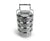 Traditional Thai Metal Food Carrier, 4 bowls, 14cm x 4. Tiffin box. Aluminium. - farangshop-co