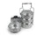 Traditional Thai Metal Food Carrier, 4 bowls, 14cm x 4. Tiffin box. Aluminium. - farangshop-co