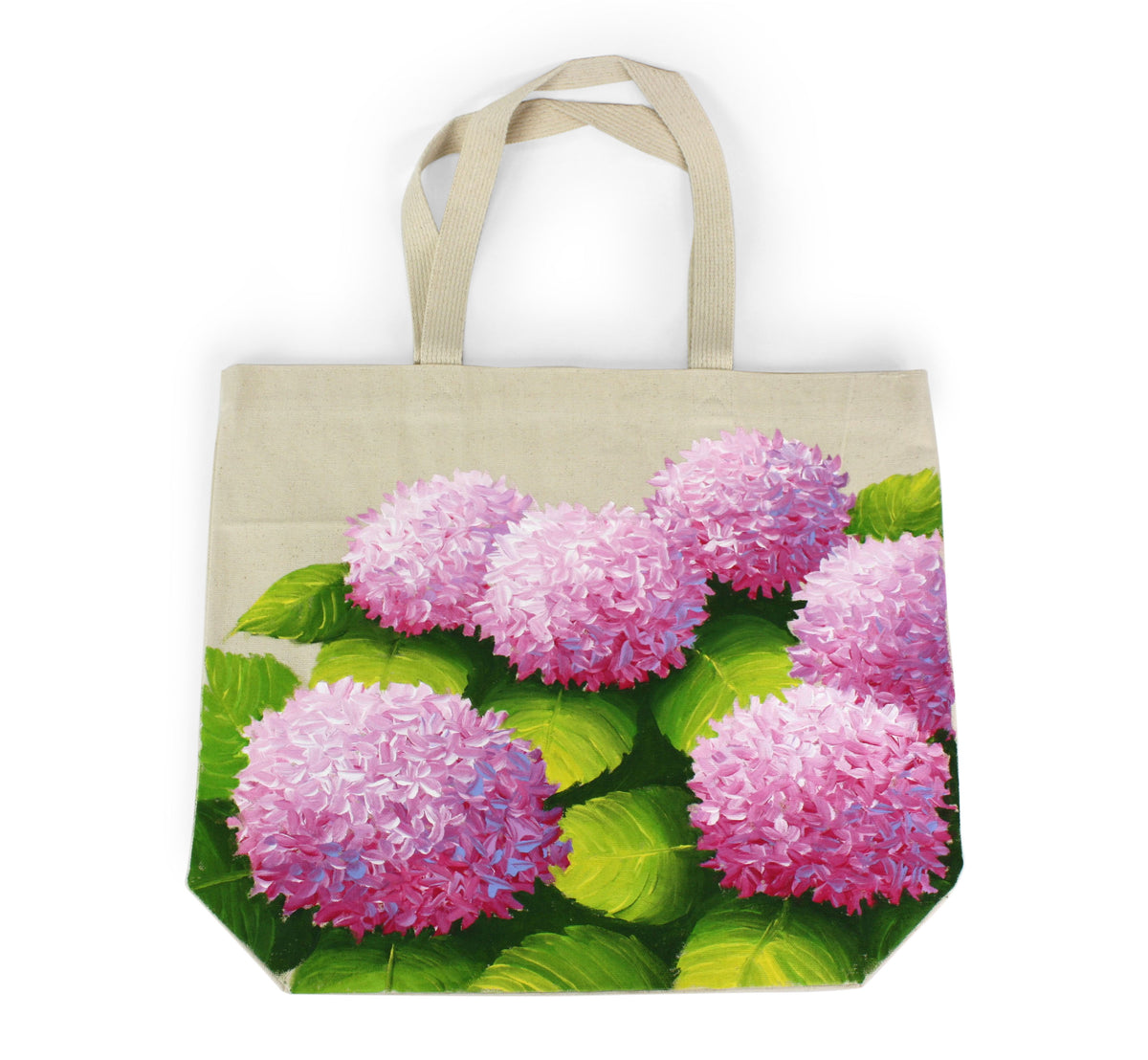 44cm Handmade canvas shopping bag, tote bag, large size, handpainted in Thailand - farangshop-co