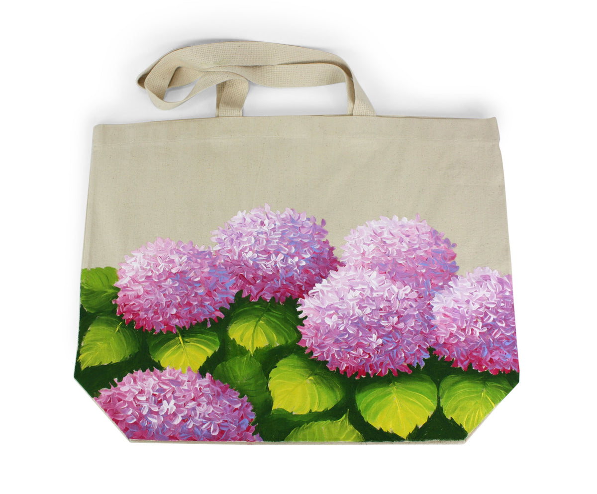 55cm Handmade canvas shopping bag, tote bag, extra large size, handpainted in Thailand - farangshop-co