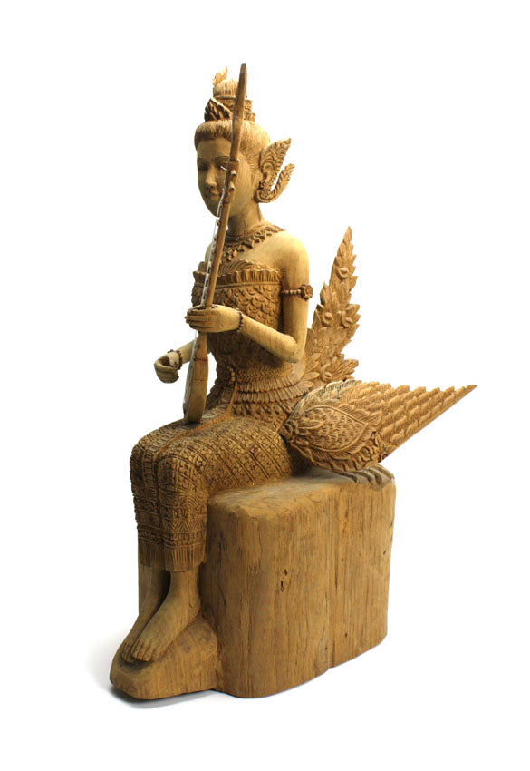 Thai woodcarving, Kinaree musician - farangshop-co