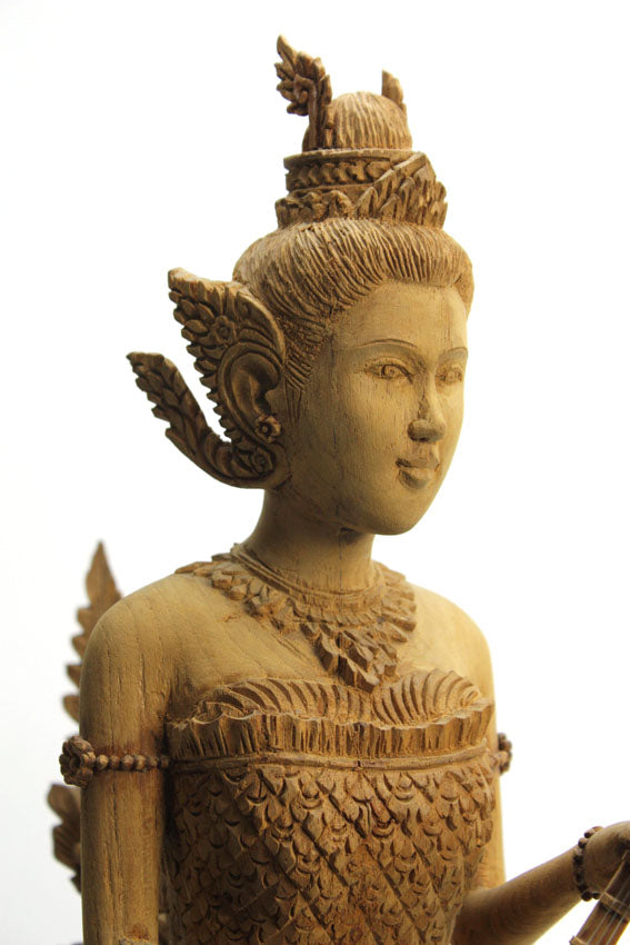 Thai woodcarving, Kinaree musician - farangshop-co