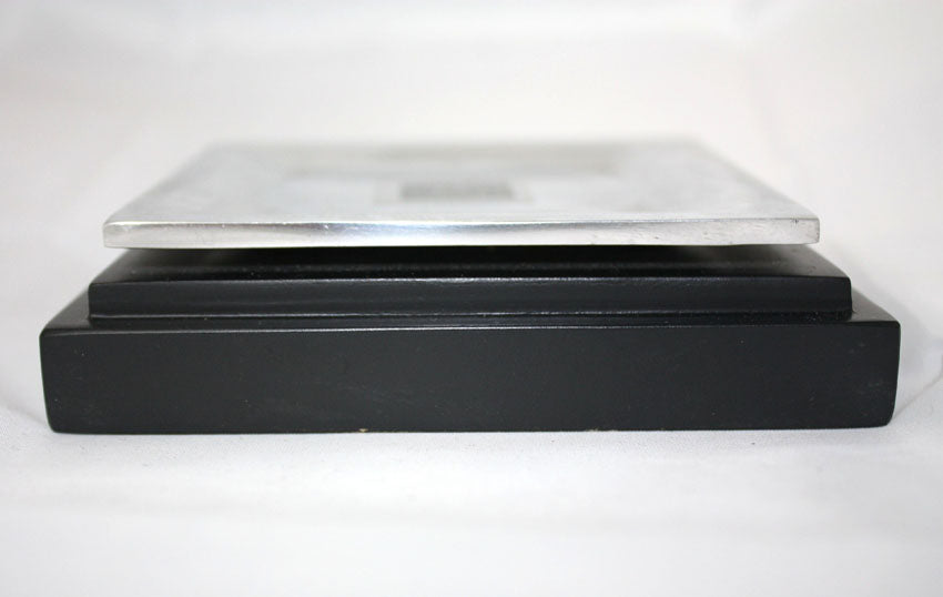 Aluminium candle holder with glass - square - farangshop-co