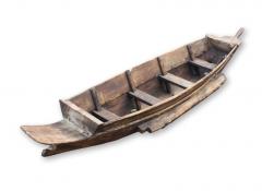 Authentic Full Size Antique Burmese Wooden Boat - farangshop-co