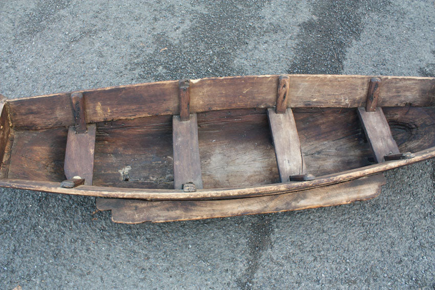Authentic Full Size Antique Burmese Wooden Boat - farangshop-co