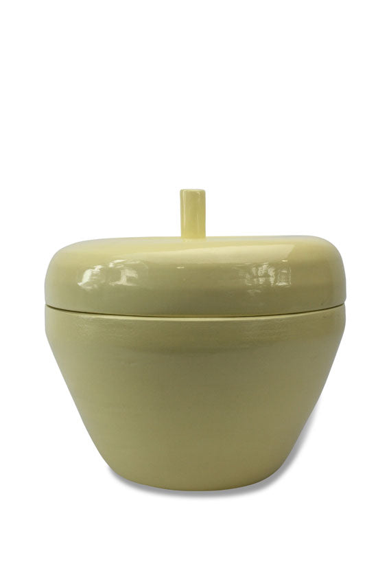 Contemporary Thai lacquerware - Yellow Apple Design - 3 Sizes - farangshop-co