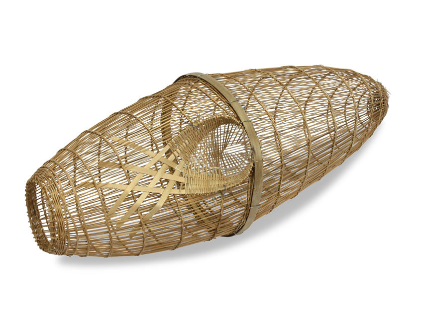 Thai fishing basket long oval style - fish trap - 3 sizes available - farangshop-co