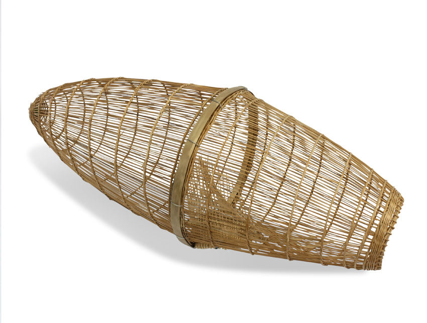 Thai fishing basket long oval style - fish trap - 3 sizes available - farangshop-co