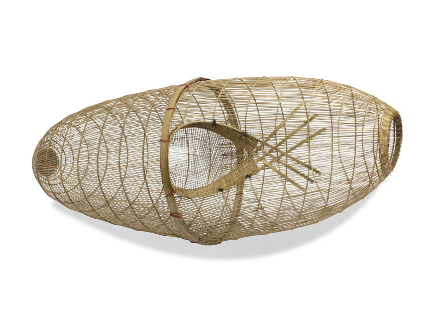 Thai fishing basket long oval style - fish trap - 3 sizes available - farangshop-co