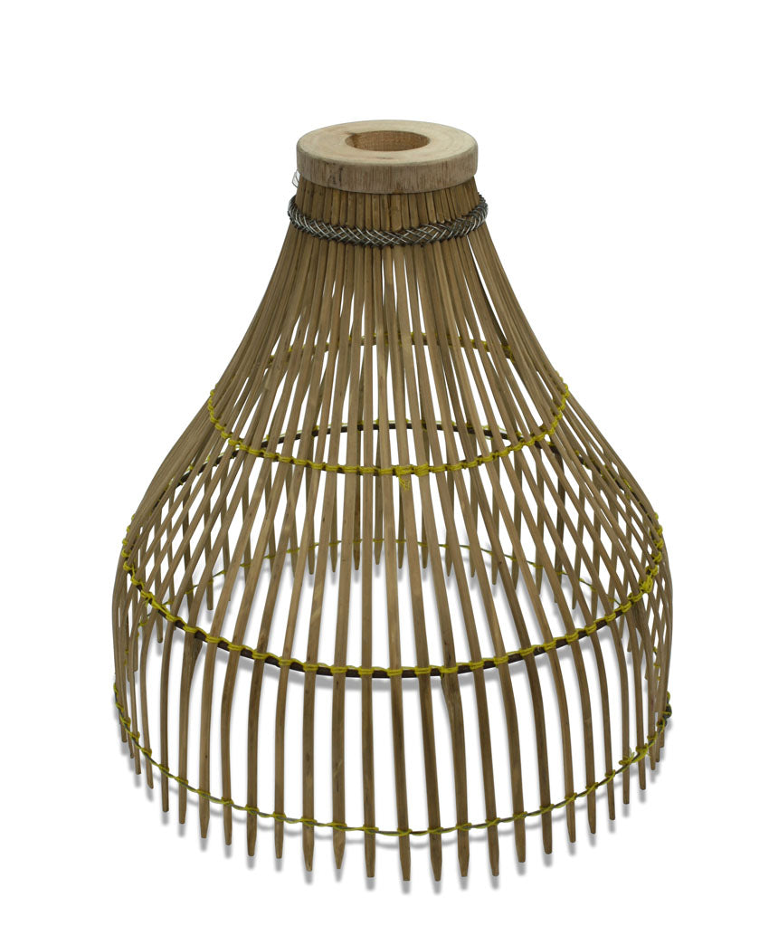 Medium Thai Bamboo Lampshade, 25cm diameter, Style AAM - farangshop-co