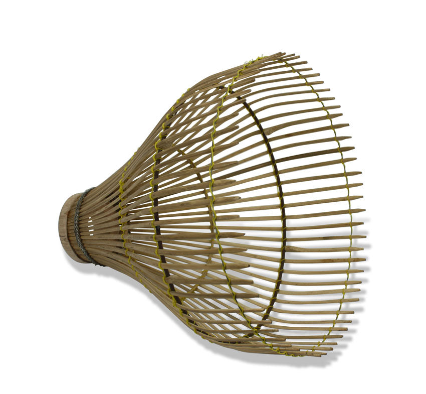 Medium Thai Bamboo Lampshade, 25cm diameter, Style AAM - farangshop-co