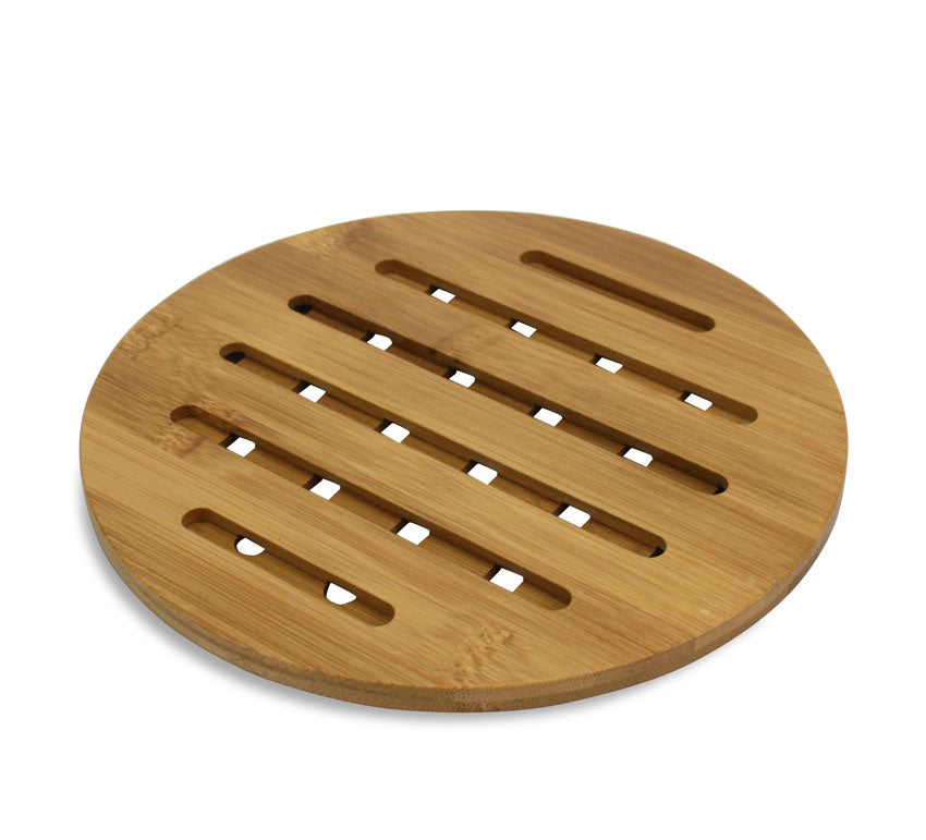 Round Bamboo Potholder Trivet Pot Stand - farangshop-co