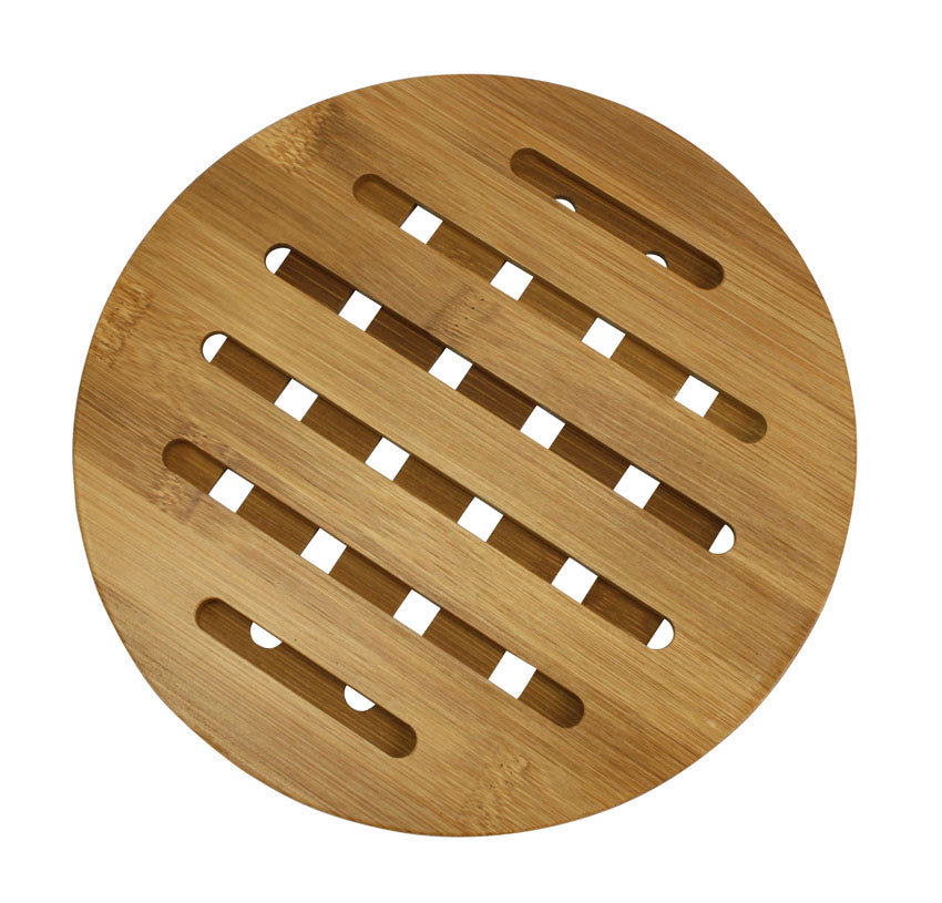 Round Bamboo Potholder Trivet Pot Stand - farangshop-co
