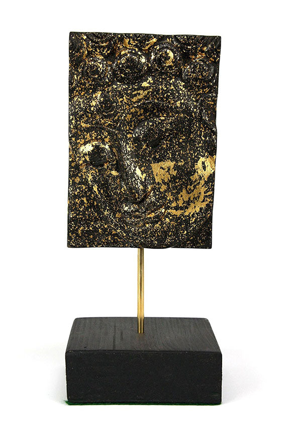 Buddha face panel on stand - small - choice of finishes - farangshop-co