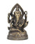 Medium Brass Metal Seated Ganesh Statues - Amulets, 5cm - 9cm high, Selection to Choose from - farangshop-co