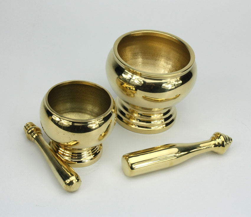 Thai Brass Mortar and Pestle - 2 Sizes - farangshop-co