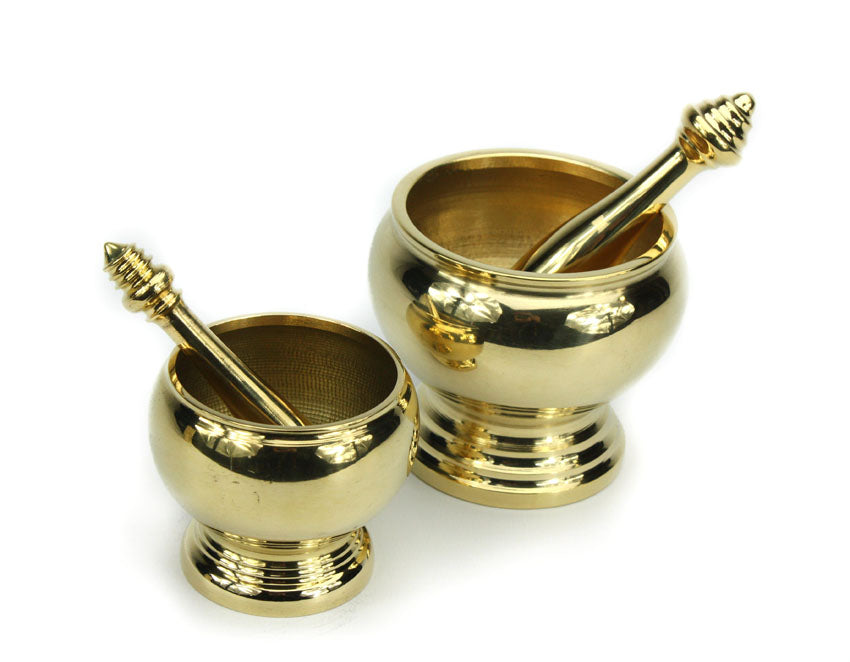 Thai Brass Mortar and Pestle - 2 Sizes - farangshop-co