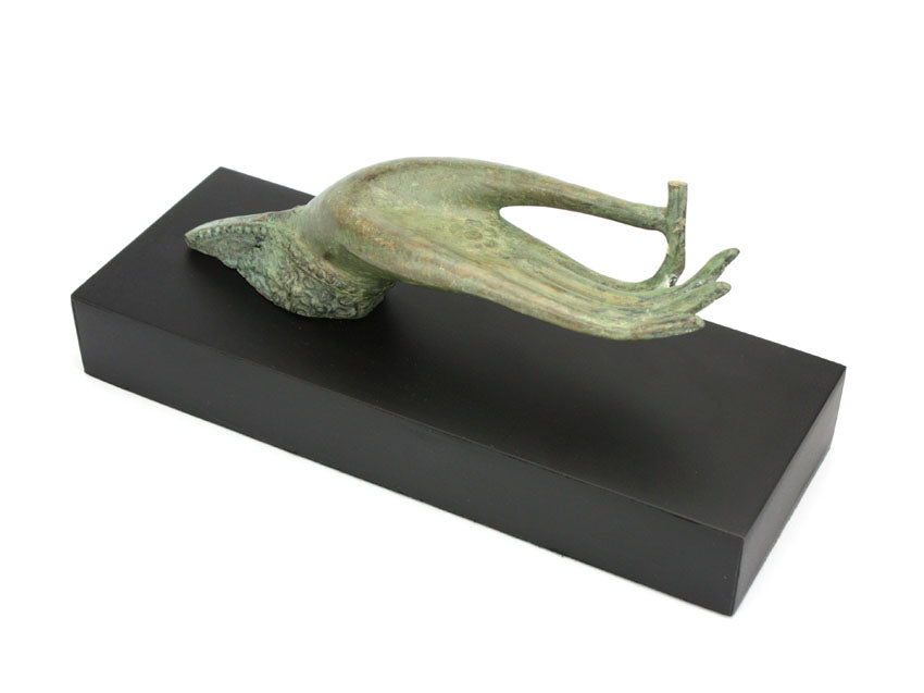 Raised Buddha hand incense or tealight candle holder - small bronze metal - farangshop-co