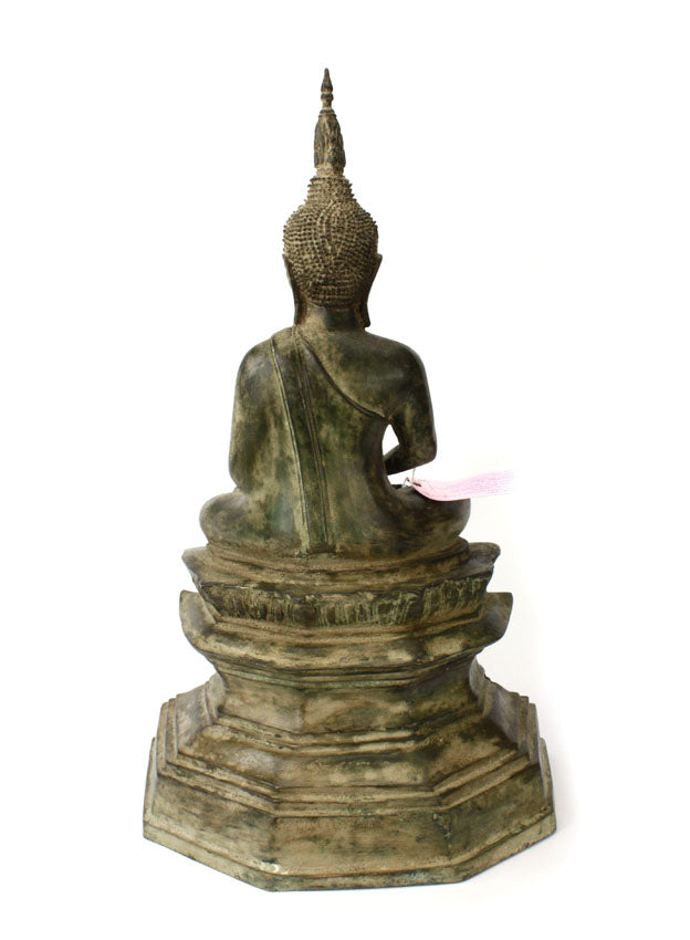 Thai Bronze Metal Seated Buddha Statue, Approx 57cm high, CM6005 - farangshop-co