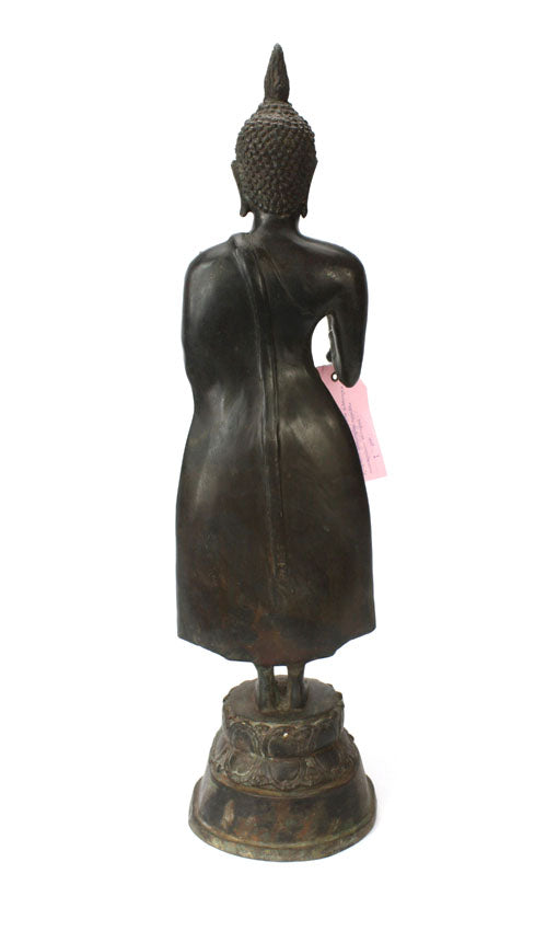 Thai Bronze Metal Standing Buddha Statue, Approx 61cm high, CM6024 - farangshop-co