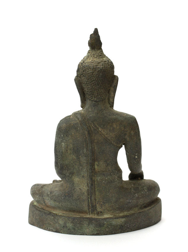 Thai Bronze Metal Seated Buddha Statue, Approx 17cm high, CM6028 - farangshop-co
