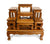 Ornamental Teak Wood Buddhist Display Stand Altar Set for Buddhas - Ganesh - Votive Figurines, 8 table Set - farangshop-co