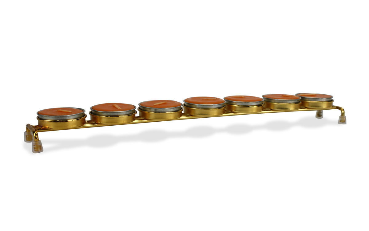 Metal votive tealights holder - single tier 32.7cm. - farangshop-co