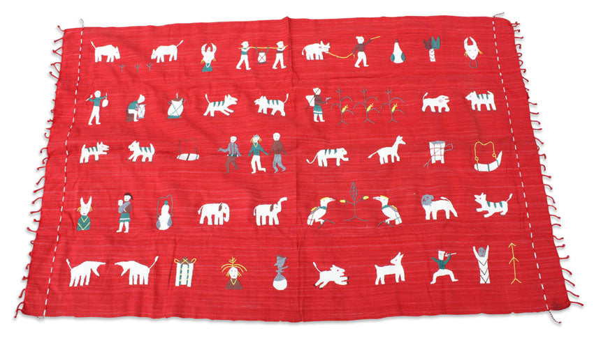 Large Burmese Chin Blanket Throw, 170cm x 107cm - farangshop-co