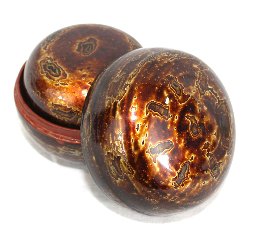 Burmese Japan Yun lacquer nested lidded bowl set - farangshop-co