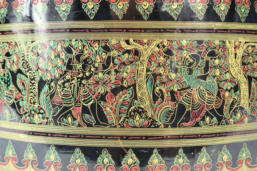 Burmese Lacquerware Food Carrier - Large Htamin-gyaing - farangshop-co