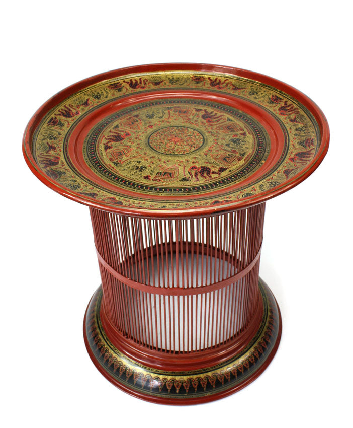 Burmese Lacquerware Table - farangshop-co